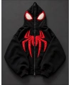 SPIDER Zip Hoodie BLACK