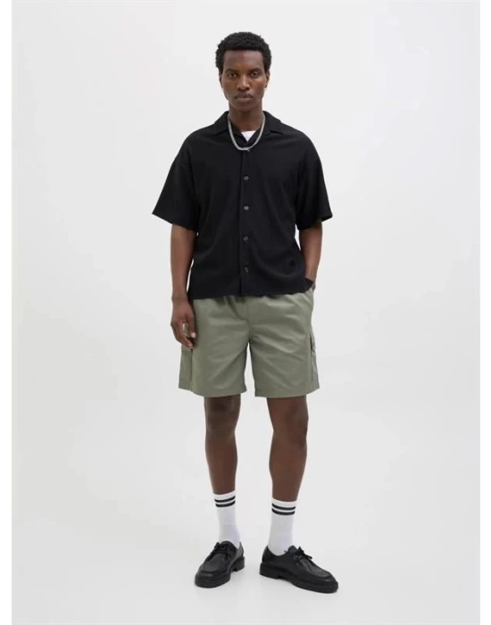 12268023 Beli Lastikli Kargo Cepli Erkek Short Haki