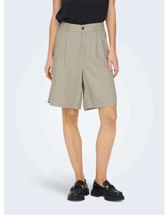 Loose Fit Keten Kadın Şort