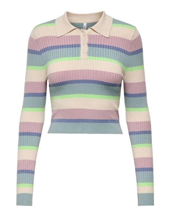 15340979 Polo Yaka Crop Kadın Kazak