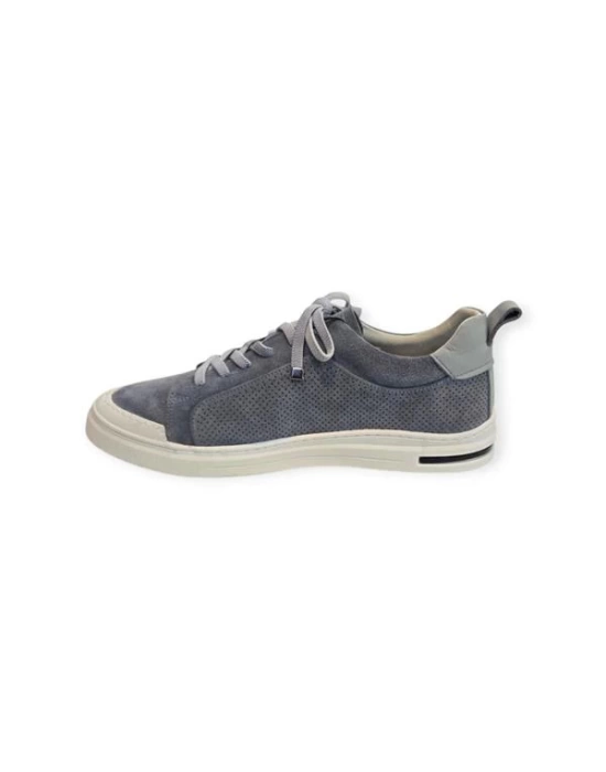 77855 Memory Foam Esnek Taban Hakiki Nubuk Deri Erkek Sneaker Gri