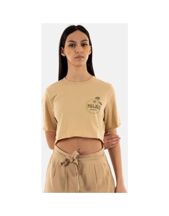 Baskılı Crop T-Shirt