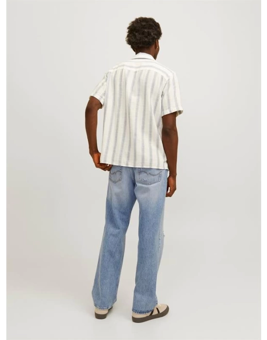 Boru Paça Yırtmaçlı %100 Pamuk Erkek Denim