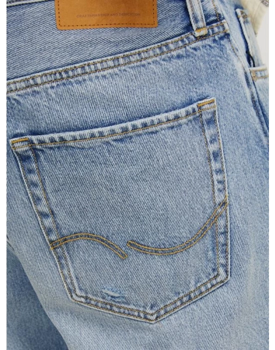 Boru Paça Yırtmaçlı %100 Pamuk Erkek Denim