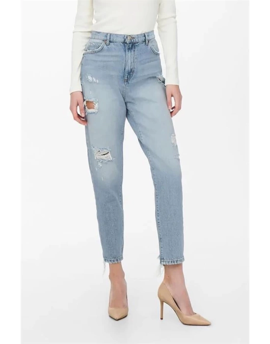 Carrot Fit Yırtık Mom Jean