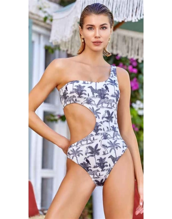 Desenli Mayo Bikini Zebra