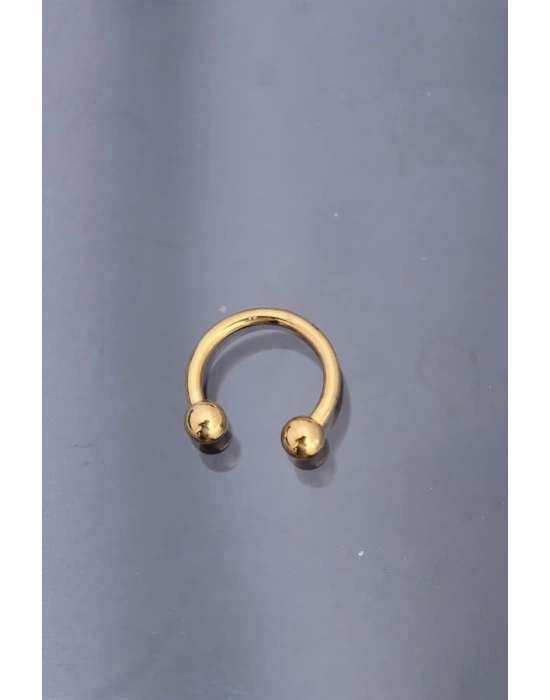 Gold Renkli Yarım Halka 316L Cerrahi Çelik Piercing