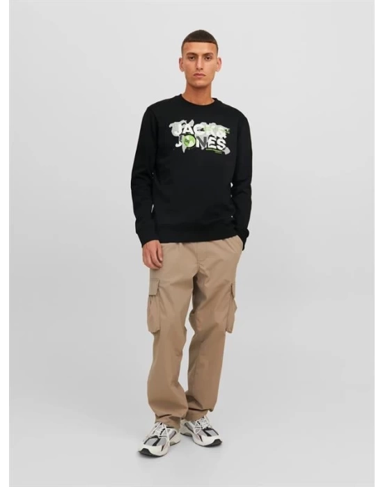 Logo Baskılı Erkek Sweatshirt