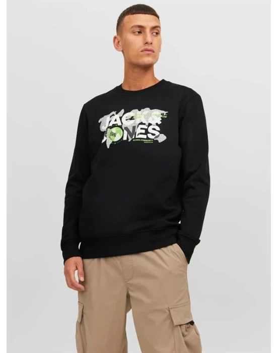 Logo Baskılı Erkek Sweatshirt