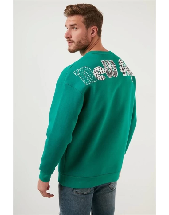 New Age Sırt Baskılı Üç İplik Sweatshirt