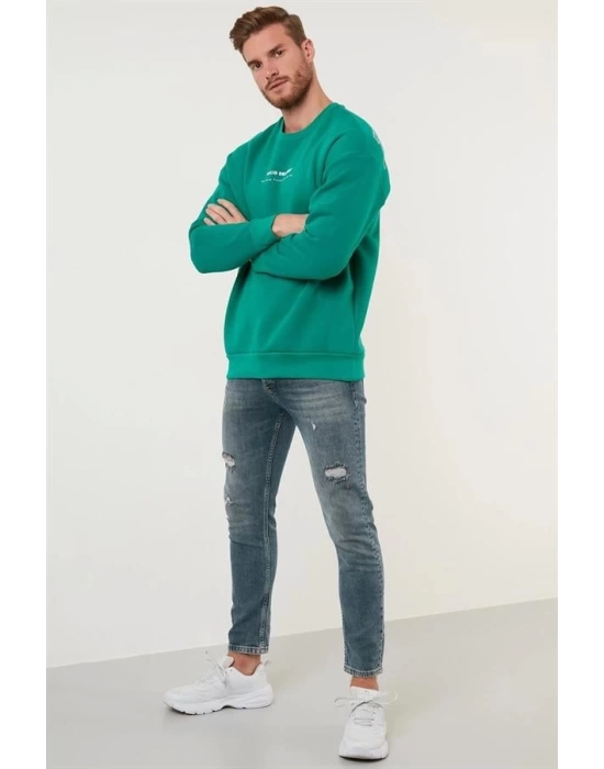 New Age Sırt Baskılı Üç İplik Sweatshirt