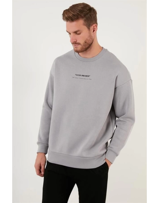 New Age Sırt Baskılı Üç İplik Sweatshirt