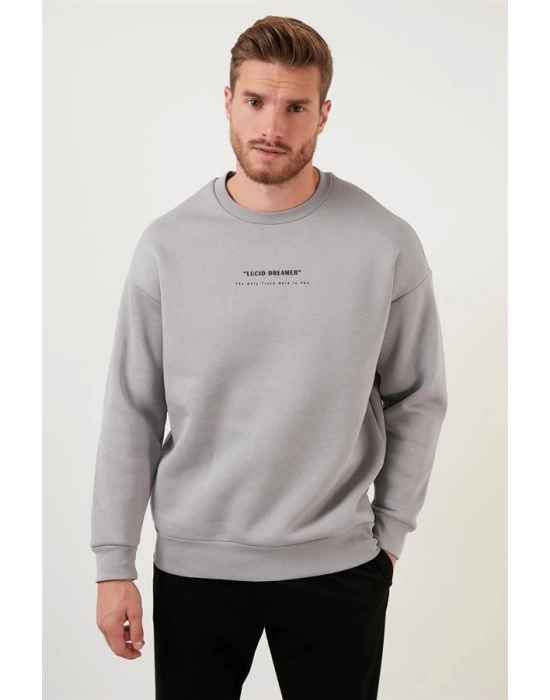 New Age Sırt Baskılı Üç İplik Sweatshirt