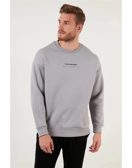 New Age Sırt Baskılı Üç İplik Sweatshirt