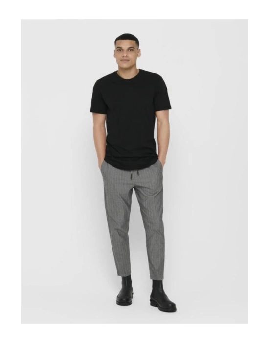 Oval Kesim Erkek T-shirt Bej