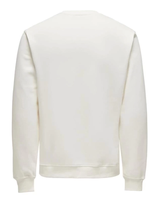 Sıfır Yaka Şardonlu Erkek Sweatshirt