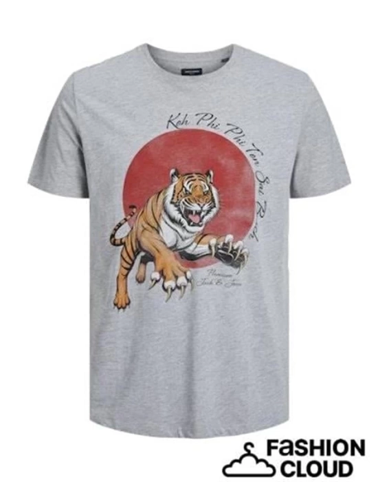 Tiger Baskı Erkek T-Shirt