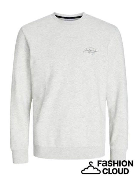 Üç İplik Küçük Baskılı Erkek Sweatshirt