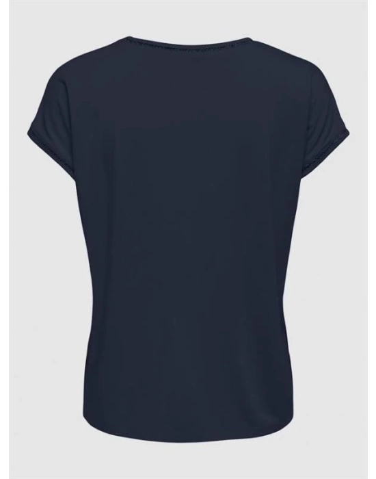 Viskon Yaka Dantel T-Shirt