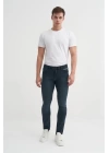 0756 Parker Normal Bel Dar Paça Slim Fit Erkek Kot Pantolon Gri