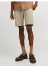 12165892 Likralı Erkek Bermuda Short Taş