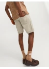 12165892 Likralı Erkek Bermuda Short Taş