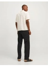 12248606 Relaxed Fıt Beli Lastikli Keten Jogger Erkek Pantolon Siyah
