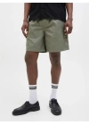 12268023 Beli Lastikli Kargo Cepli Erkek Short Haki