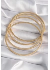 316L Çelik Gold Renk 4lü 60 mm Ajda Model Kadın Bilezik