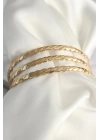 316L Çelik Gold Renk 65 mm Burma Ajda Model Kadın Bilezik
