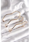 316L Çelik Gold Renk 65 mm Zikzak Model Ajda Bilezik