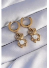 316L Çelik Gold Renk Teddy Model Küpe