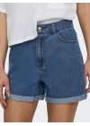 Kadın Onlvega Kot Şort Mom Shorts