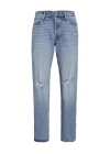 Boru Paça Yırtmaçlı %100 Pamuk Erkek Denim