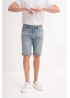 CAZ6703 Likralı Erkek Kot Short Lacivert