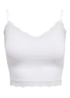 Dantel Yaka İp Askılı Crop