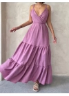 Fırfırlı katlı elbise s255049