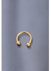 Gold Renkli Yarım Halka 316L Cerrahi Çelik Piercing