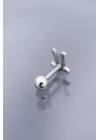 Gümüş Renk Pİ Sembol 316L Cerrahi Çelik Piercing