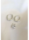 Gümüş Renkli Metal Küpe Seti