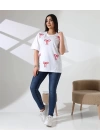 Kurdele Baskılı Kadın T-Shirt