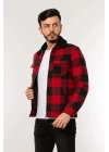 Kürklü Yaka Ekose Ceket