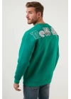 New Age Sırt Baskılı Üç İplik Sweatshirt
