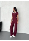 Ottoman kumaş beyaz gömlek yaka takım s4142