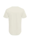 Oval Kesim Erkek T-shirt Bej