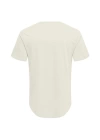 Oval Kesim Erkek T-shirt Bej