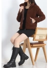 Peluş Şişme Mont Acıkahve - 22481.1839.