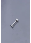 Silver Renk Düz Bar Tek Taraflı Top Model 316L Cerrahi Çelik Piercing