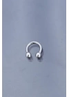 Silver Renk Yarım Halka 316L Cerrahi Çelik Piercing