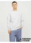 Üç İplik Küçük Baskılı Erkek Sweatshirt